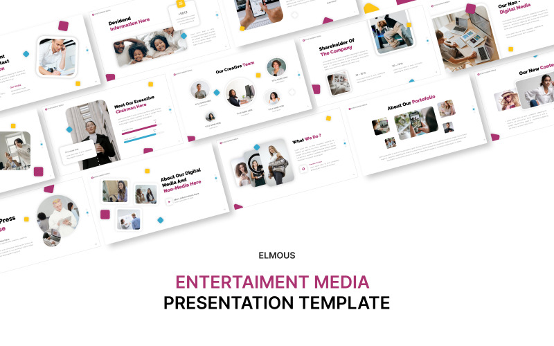 Entertainment Media PowerPoint-sjabloonpresentatie