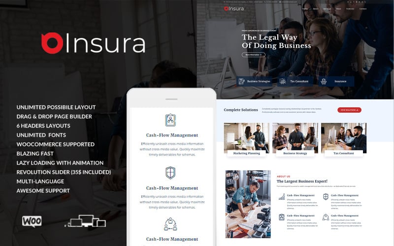 Insura - Finance & 保险服务WordPress主题