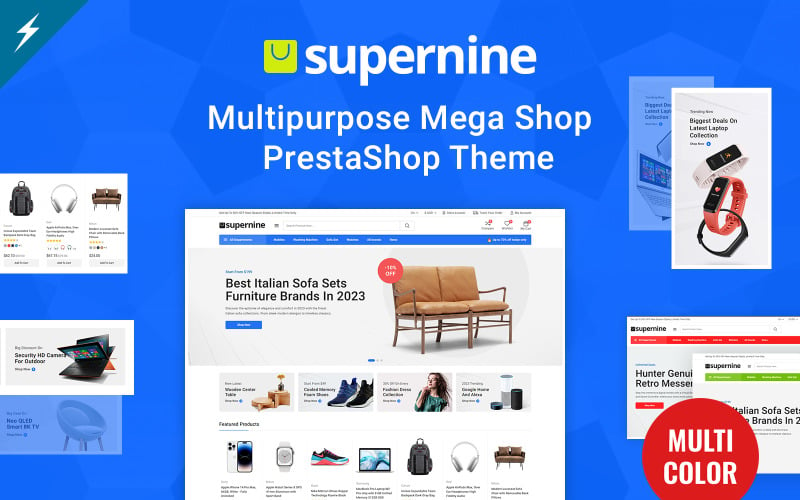 Supernine - Multifunctioneel Mega Shop Prestashop-thema