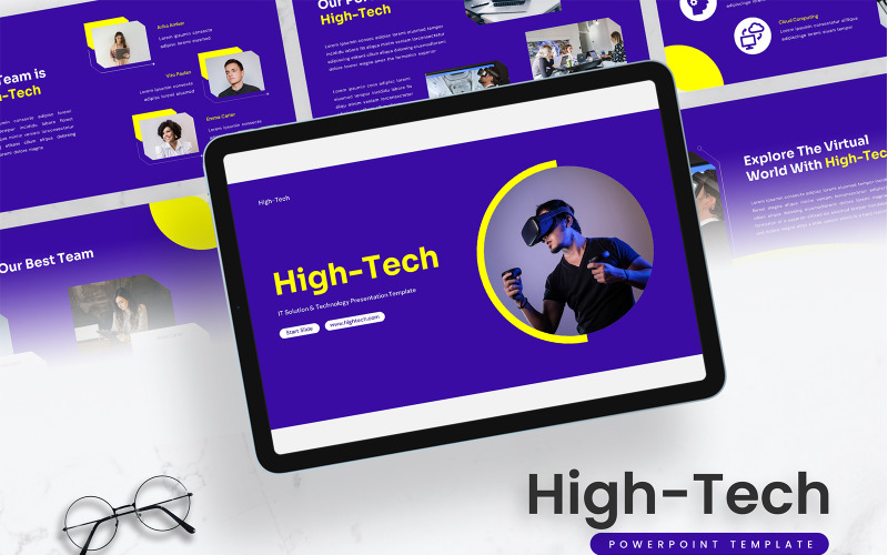 High-Tech – IT Solution & Technology PowerPoint Template