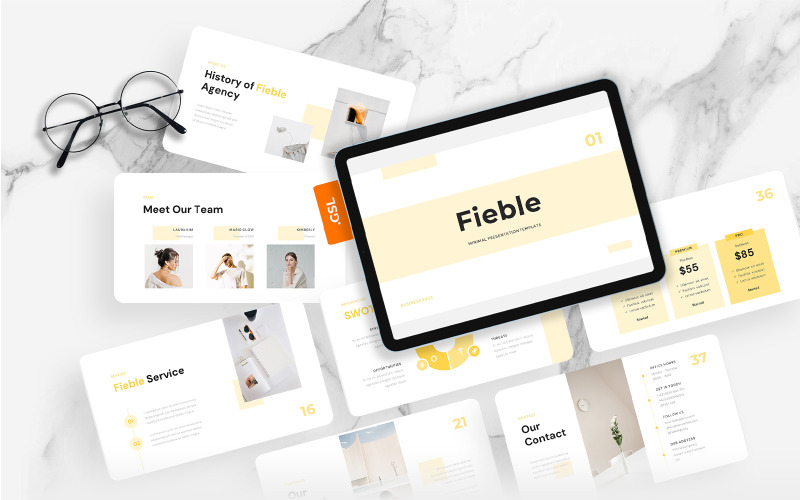 Fieble - Minimal Google Slides-mall