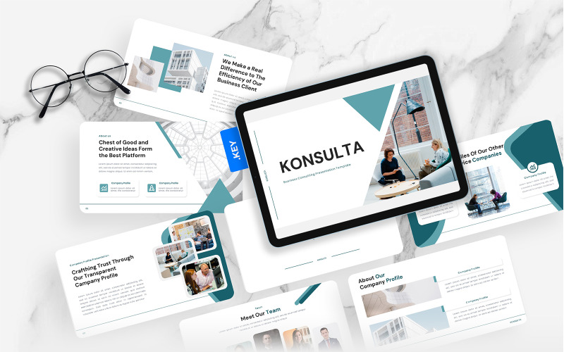 Konsulta – Plantilla de Keynote de perfil de empresa