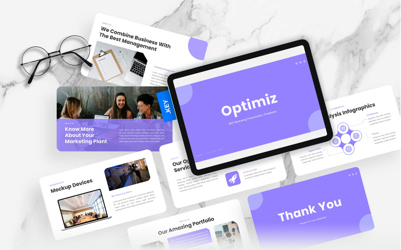 Optimiz – SEO Marketing Keynote sablon