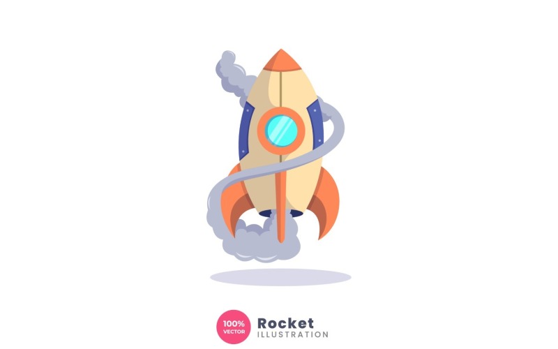 Rocket Launch Illustration