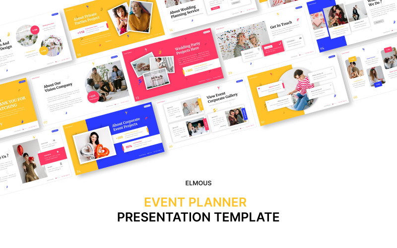 Evenemangsplanerare PowerPoint-mallpresentation