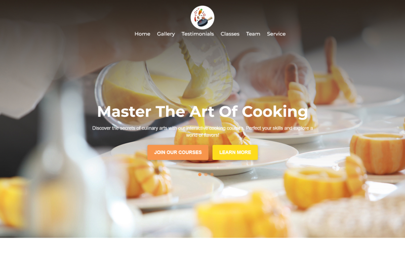 TishCookingSchoolHTML - Modelo HTML para escola de culinária