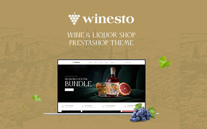 Winesto Elementor – téma Wine & Liquor Prestashop
