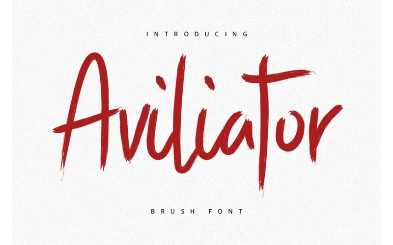 Aviliator Brush Font - Aviliator Brush Font
