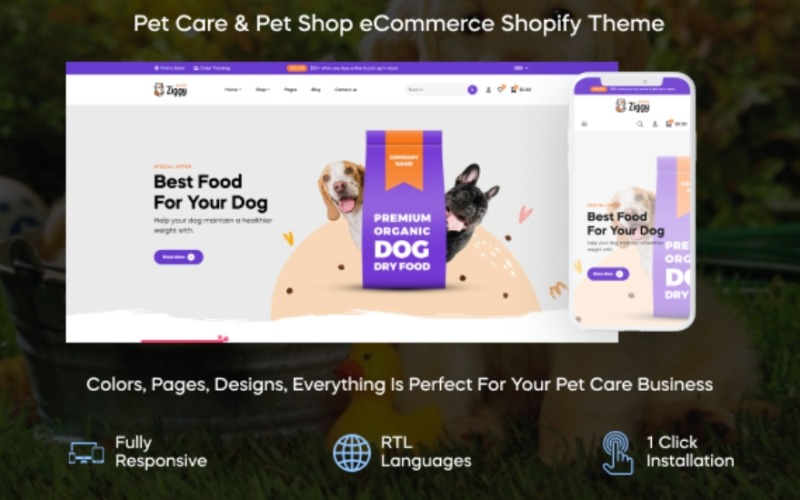 FeetPet — motyw Shopify z karmą i sprzętem dla zwierząt domowych