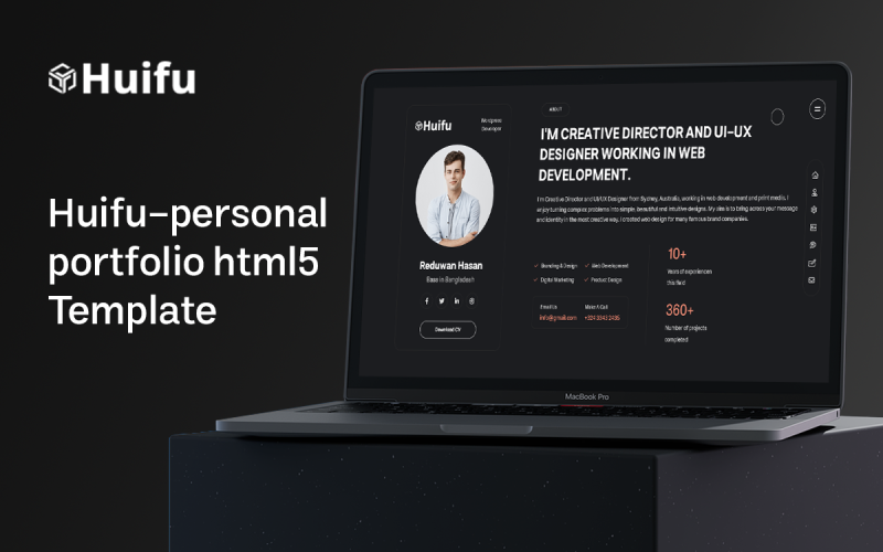 Huifu - Personal Portfolio HTML5-tema