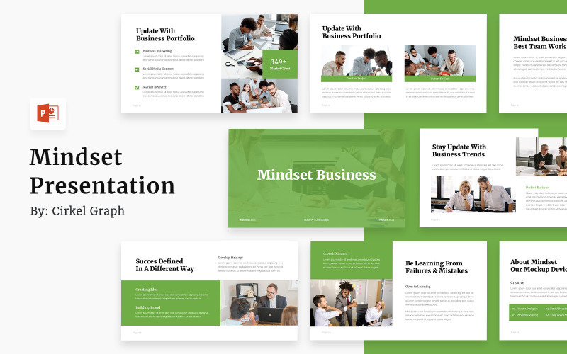 Mindset - Zakelijk Zakelijk PowerPoint-sjabloon