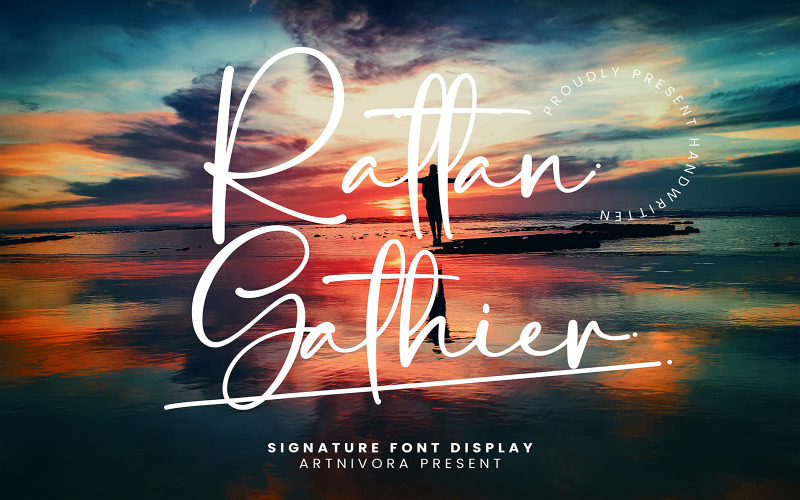 Rattan Gathier - Signature Font