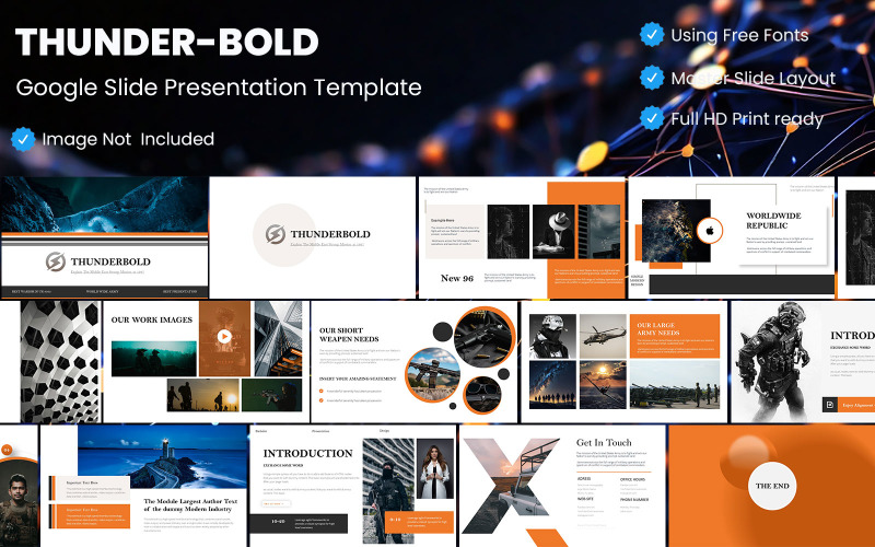 Шаблон презентації Google Slide Thunder-Bold