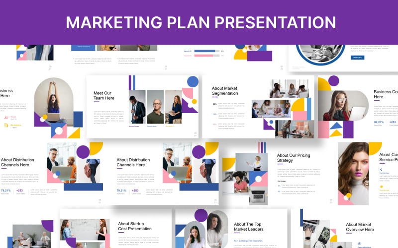 Apresentação Modelo de PowerPoint de plano de marketing