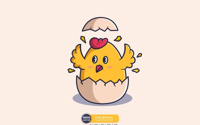 Chicken Baby Illustration