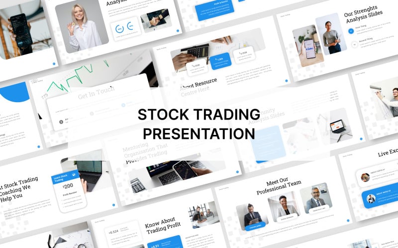 Presentation av Powerpoint-mall för aktiehandel