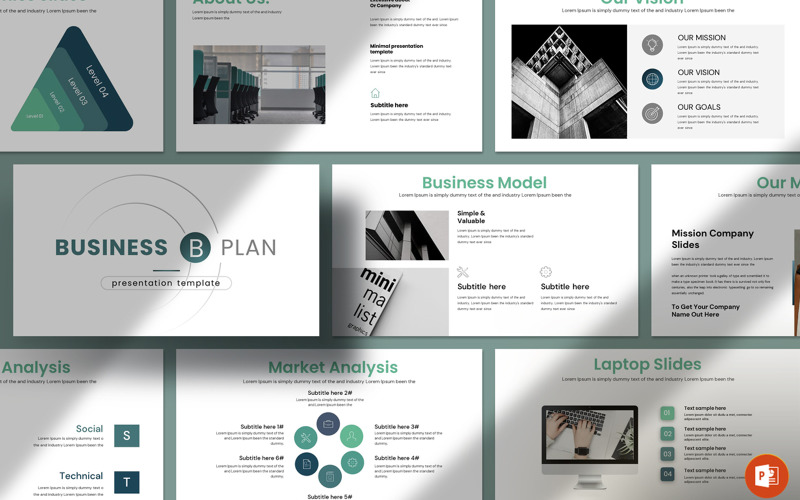 Affärsplan layout presentationsmall