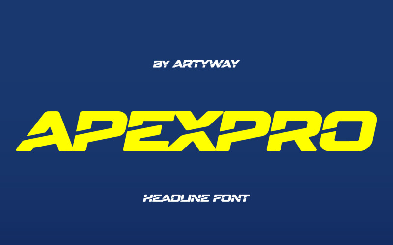 ApexPro是一款动态运动字体，专为那些渴望行动、速度和创新的人设计.