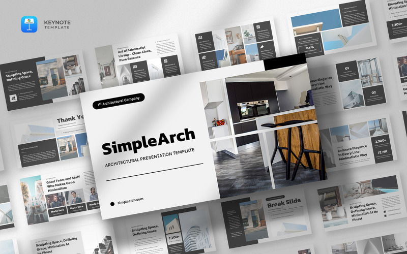 Simplearch - Šablona klíčové poznámky minimalistické architektury
