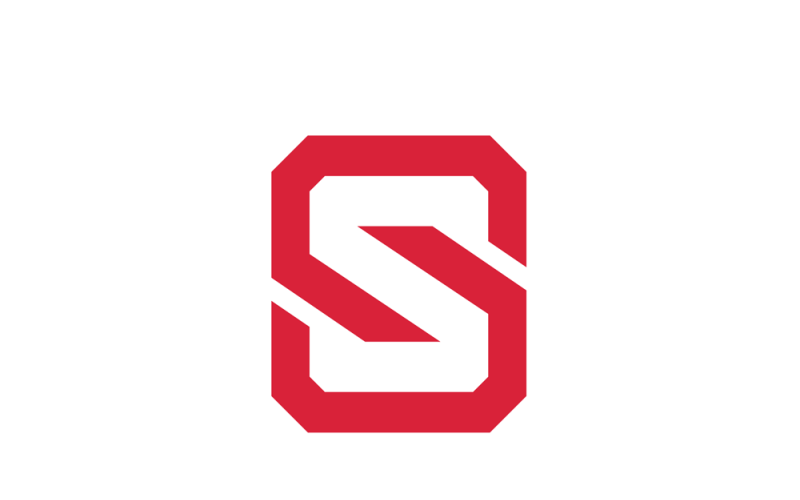 Solid Letter S vektor logotyp designtempate