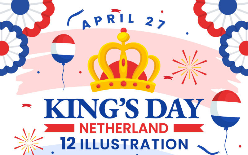 荷兰12位国王的节日插图