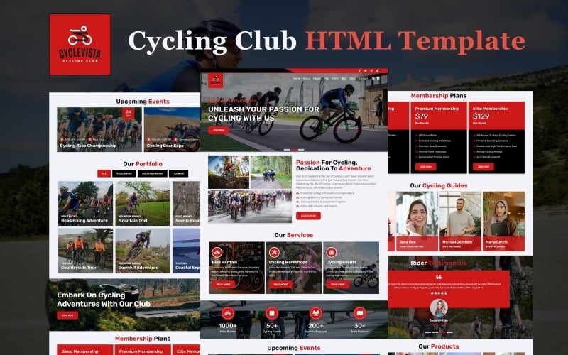 CycleVista – HTML5-шаблон веб-сайту Cycling Club