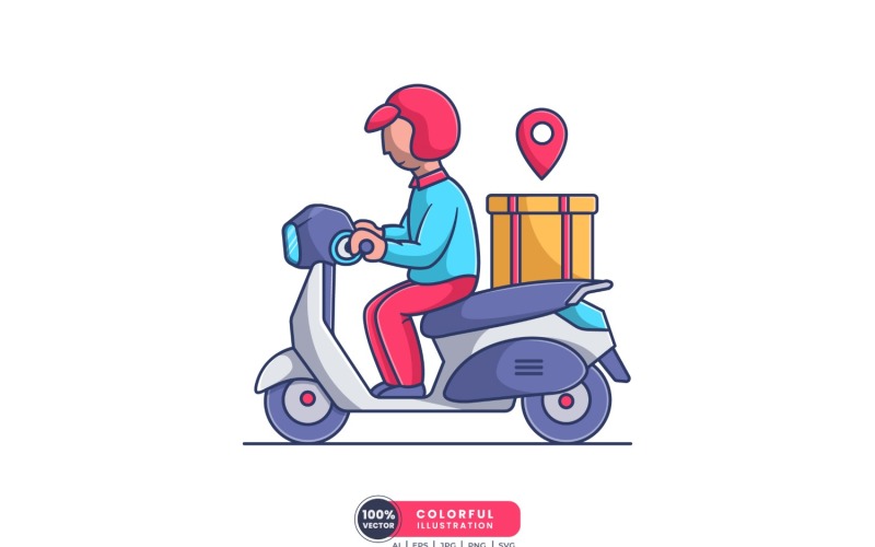 Delivery Courier Vector Illustration