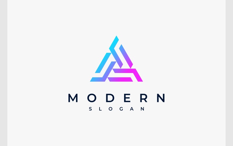 Trojúhelník Geometrické Moderní Logo