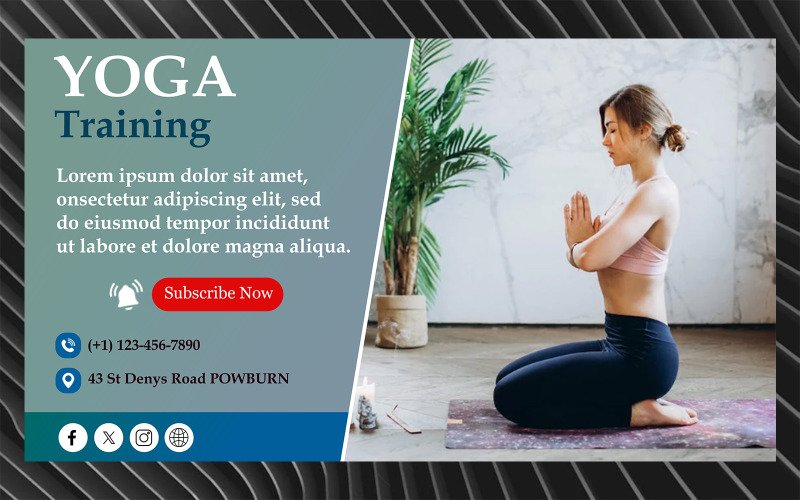 Bewerkbare YouTube-miniatuur voor yoga