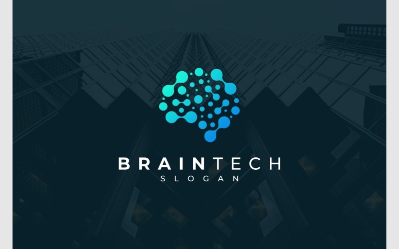 Logo technologii innowacji mózgu