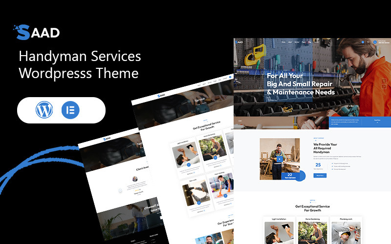 Saad - Handyman Services Wordpress Theme