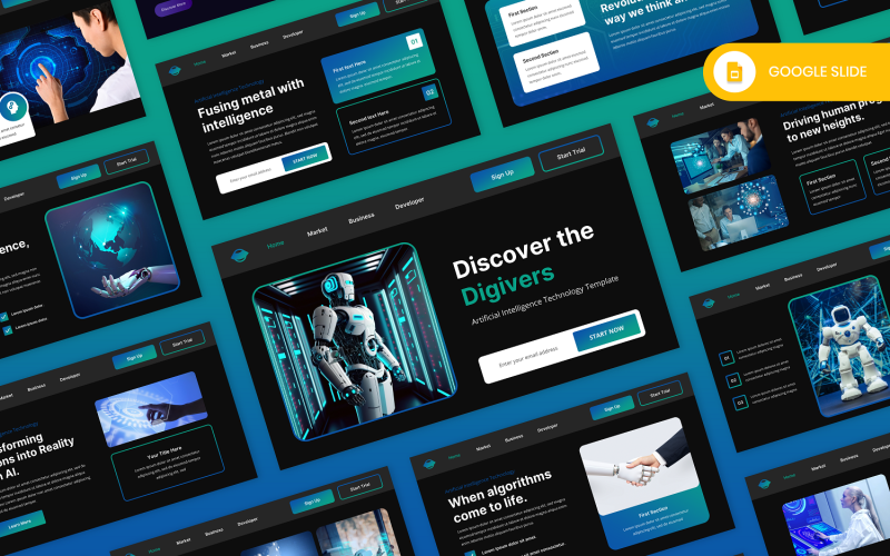 Digivers - штучний інтелект Google Slide
