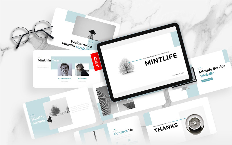 Mintlife -最小的PowerPoint模板