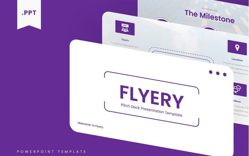 Flyery – Modelo de PowerPoint para apresentação de argumentos de venda