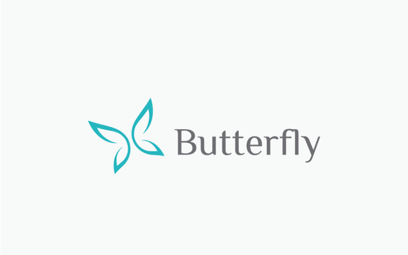 Butterfly logo design template v3