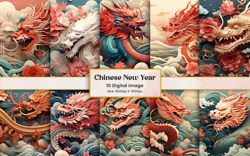 中国新年彩色背景