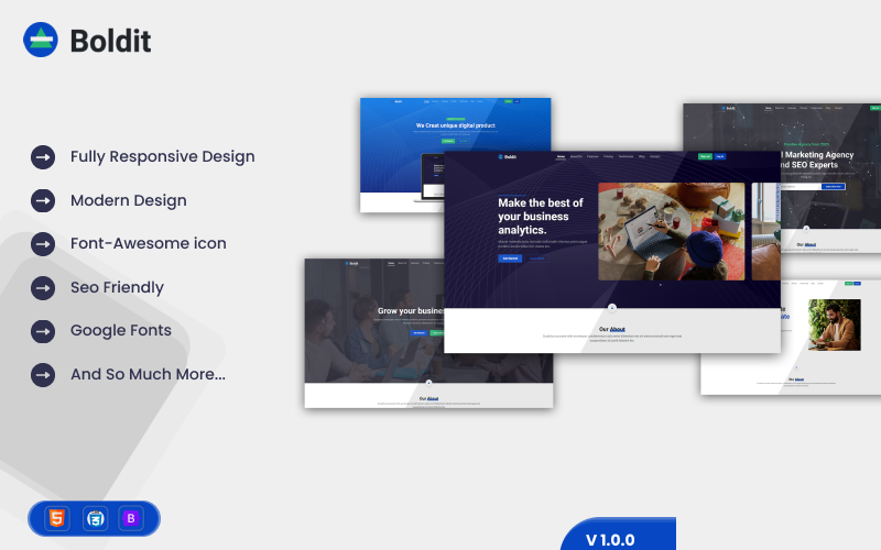 Boldit- Startup Business Bootstrap Teması