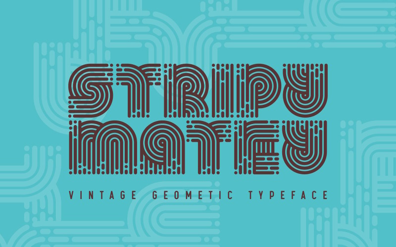 Gestreepte Matey - Geometrisch lettertype