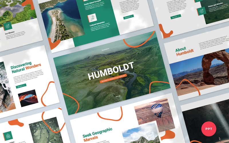 Humboldt - Aardrijkskundepresentatie PowerPoint-sjabloon