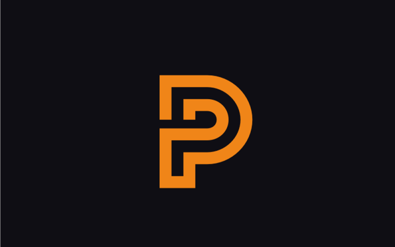 Powered  Letter P  PP PD logo design template