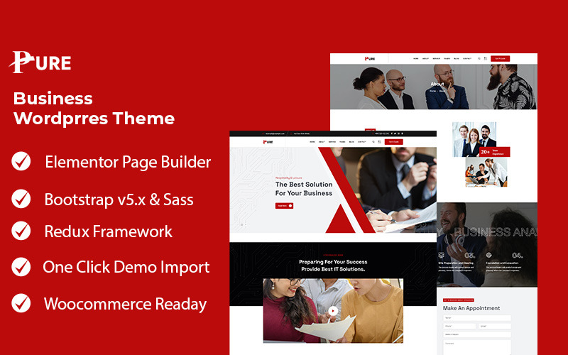Pure - Tema de WordPress empresarial