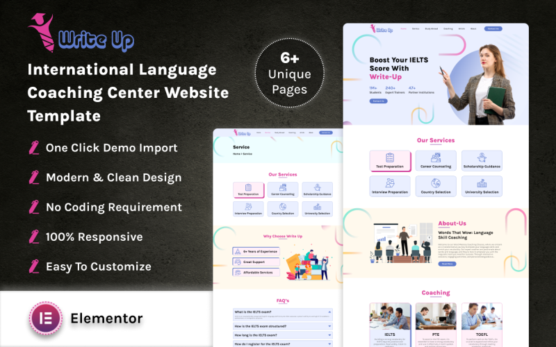 那样 - International Language Coaching Center Website Template
