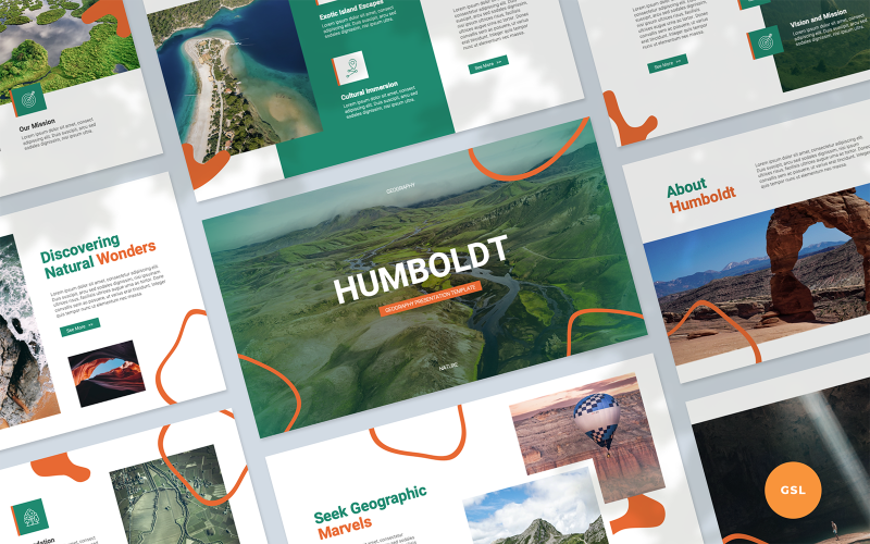 Humboldt - modelo de apresentação geográfica do Google Slides