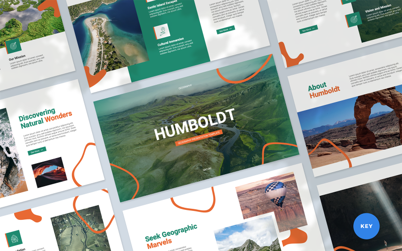 Humboldt - Šablona hlavní myšlenky prezentace zeměpisu