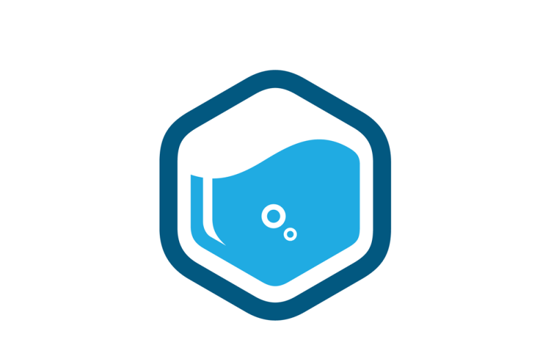 Hexaqua logotyp designmall