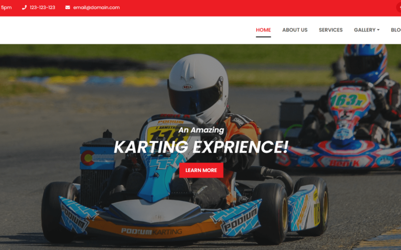 Karting Arena – Gokart HTML sablon