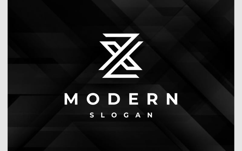 Letter ZX XZ modern monogram-logo