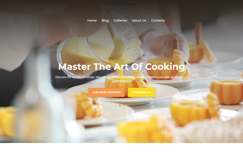 TishCookingSchool - Tema de WordPress para escuela de cocina