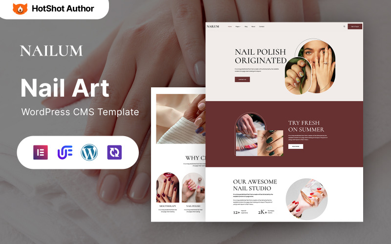 Nailum – Thème WordPress Elementor pour salon de nail art