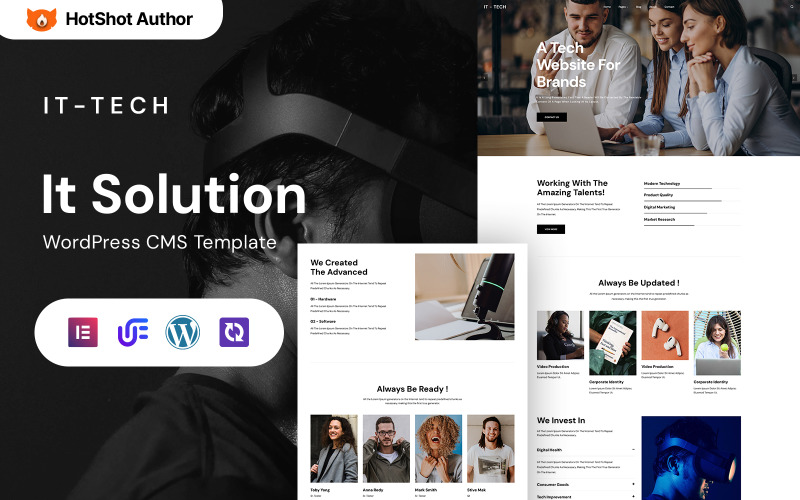 IT-Tech: soluciones de TI y tema multipropósito de Elementor para WordPress